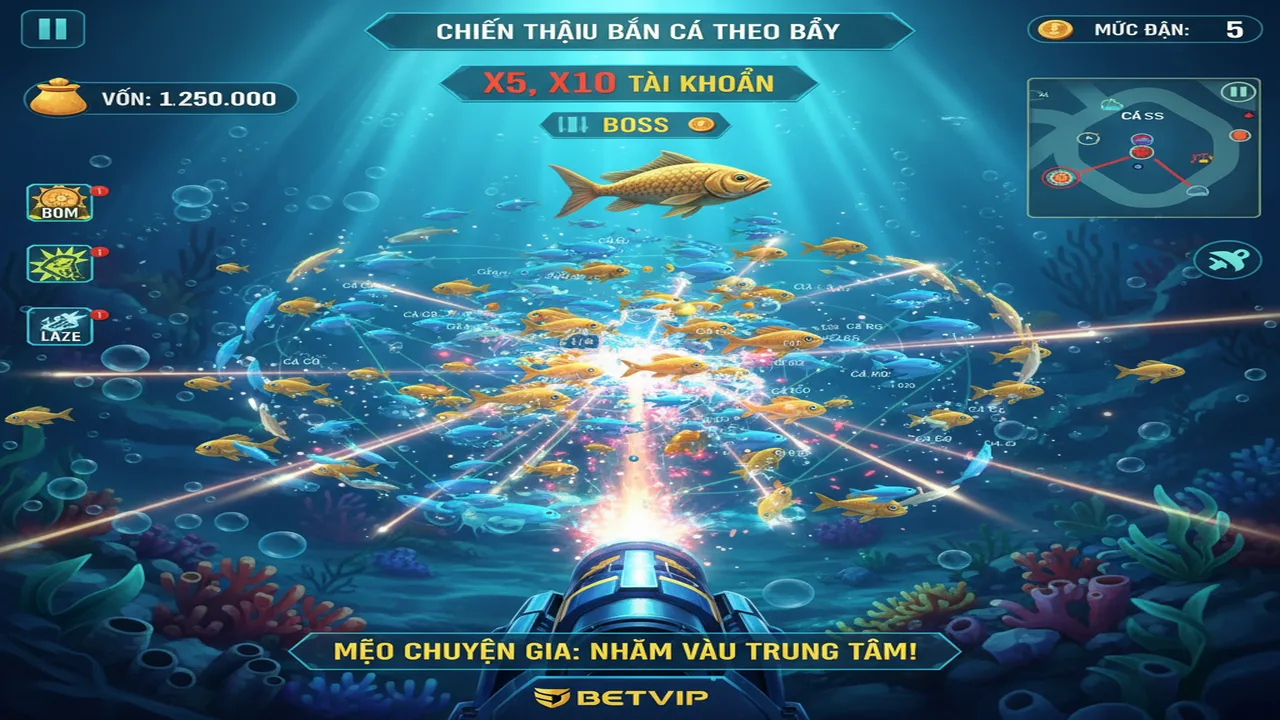Bắn cá theo bầy
