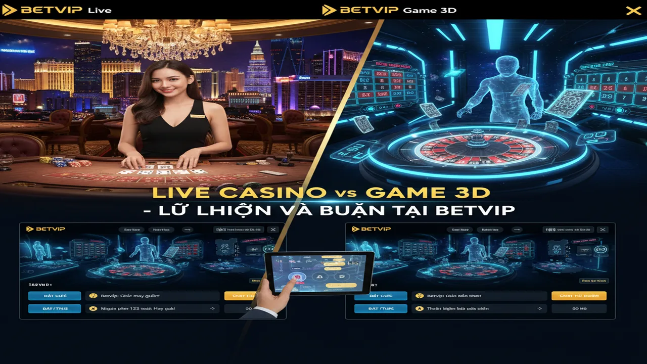 Live Casino là gì? So sánh với game 3D